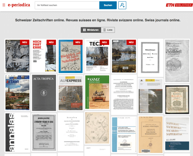 e-periodica die Nachfolgerin von retro.seals.ch sieht hübsch aus