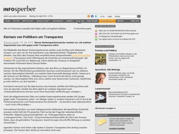 http://www.infosperber.ch/Artikel/FreiheitRecht/Parlamentarier-Eiertanz-von-Politikern-um-Transparenz