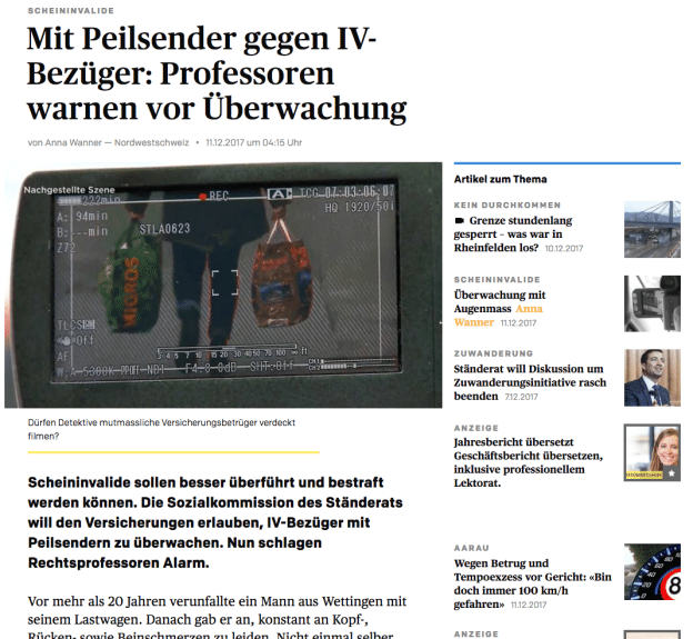 Überwachungsmanie