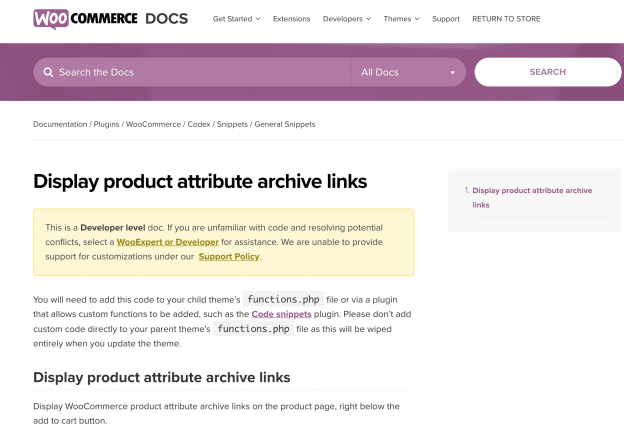 Woocommerce Produktattribute auf Archivloops-Ausgaben mit OceanWP Theme darstellen