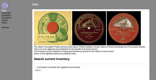 CultLib – Swiss Foundation Public Domain – 600 digitalisierte Schellackplatten-Aufnahmen online