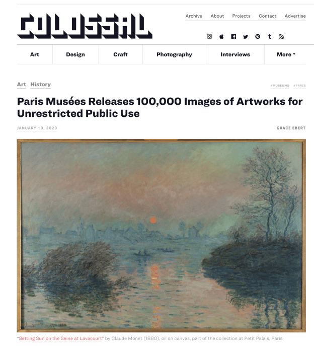 100’000 Bilder der Pariser Museen online verfügbar