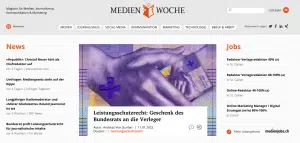 Screenhot Medienwoche Beitrag Leistungsschutzrecht vom 11. Januar 2022