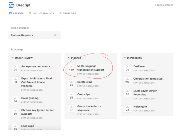 Descript plant multi-language Support