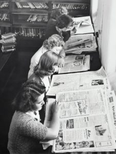 Newspaper section of Emily McPherson College Library, Russell Street, circa 1960s, Photo by Museums Victoria on Unsplash