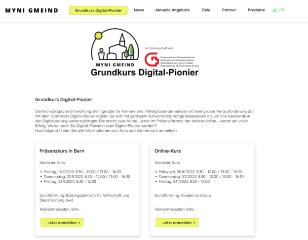 Myni Gmeind – Grundkurs Digital Pionier