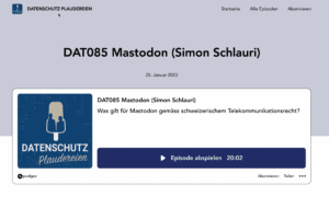 Datenschutz Plaudereien DAT085 Mastodon - Schreenshot