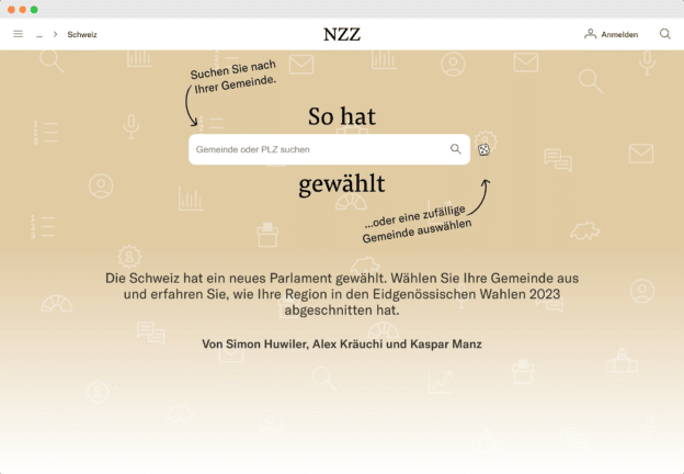 Die NZZ publiziert Wahlanalysen für jede einzelne Schweizer Gemeinde