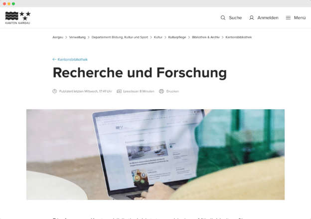 Digitale Ressourcen, die über die Kantonsbibliothek Aargau zugänglich sind.
