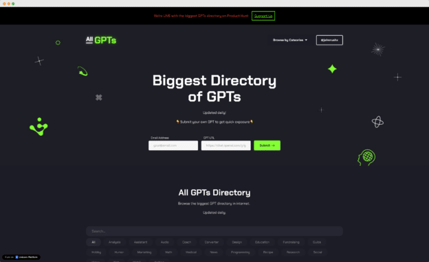All GPTs – Verzeichnis von GPTs