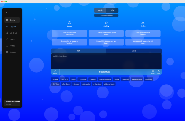 Cassette AI – Musik Generator mit Export-Funktion