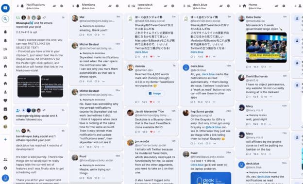 deck.blue – Von Tweedeck inspirierter Client für Bluesky