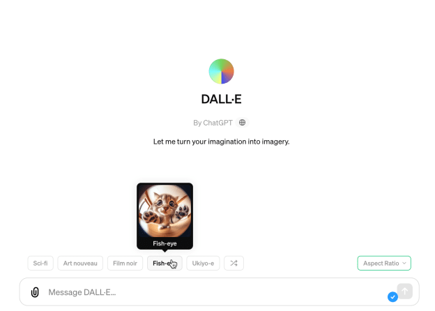 DALL-E 3 hat durch sein Custom GPT ein eigenes Interface