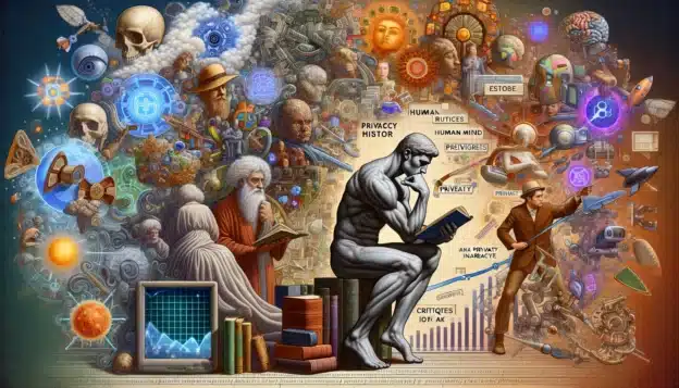 Populäkultur Geschichte, Datenschutz und KI,  Geschichte des menschlichen Geistes, Kritik an KI-Narrativen