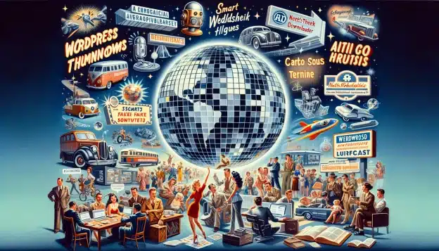 Smarte WordPress-Thumbnails, Fake-Studien mit KI, ARD Mediathek Downloader, Cargo Sous Terrain, Netzpolitik Podcast, 100 Jahre Discokugel,   Publikation zu Europa, Instant WordPress, WordPress 6.5, ein neuer Cohen Film