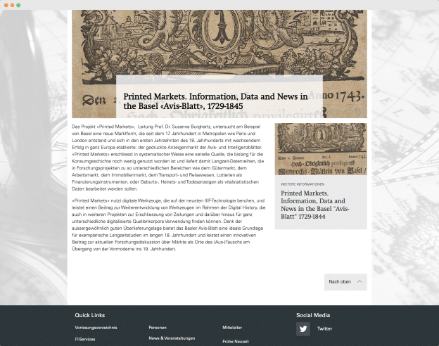 Märkte auf Papier – Printed Markets
