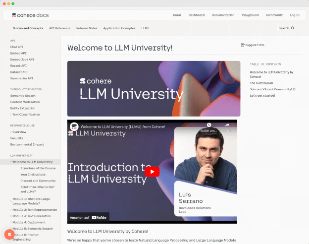 Cohere LLM-Online Kurs