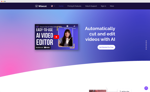 Wisecut – KI Video Editor