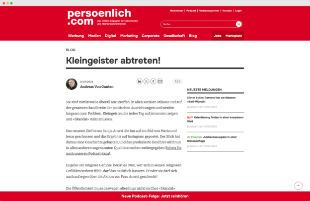 Kleingeister abtreten!