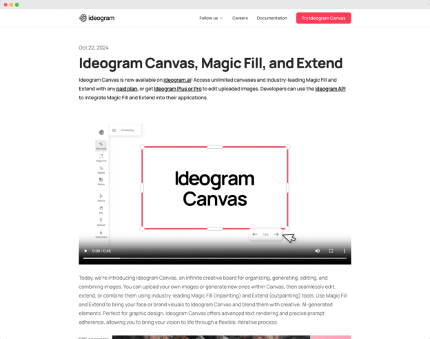 Ideogram zeigt mit Canvas, wie sich die Bildverarbeitung mit KI entwickeln wird.