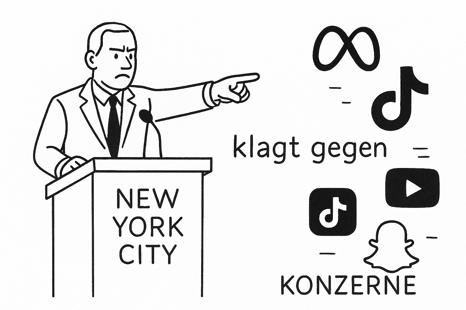New York City klagt gegen Social-Media-Konzerne wegen „Sucht nach Aufmerksamkeit“